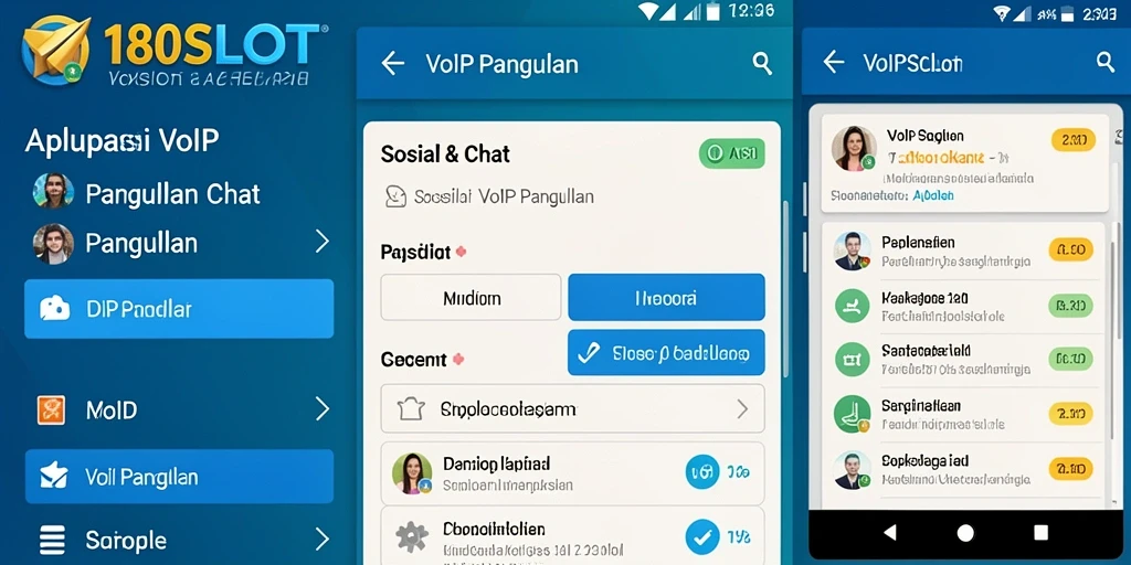 Tampilan antarmuka VoIP Panggilan yang menarik dan mudah digunakan.