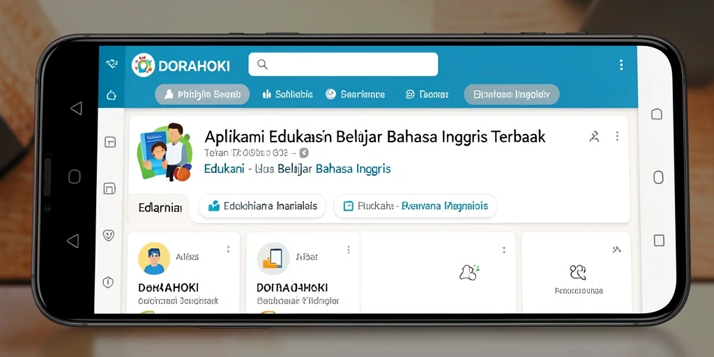 Antarmuka DORAHOKI yang ramah pengguna untuk belajar Bahasa Inggris.