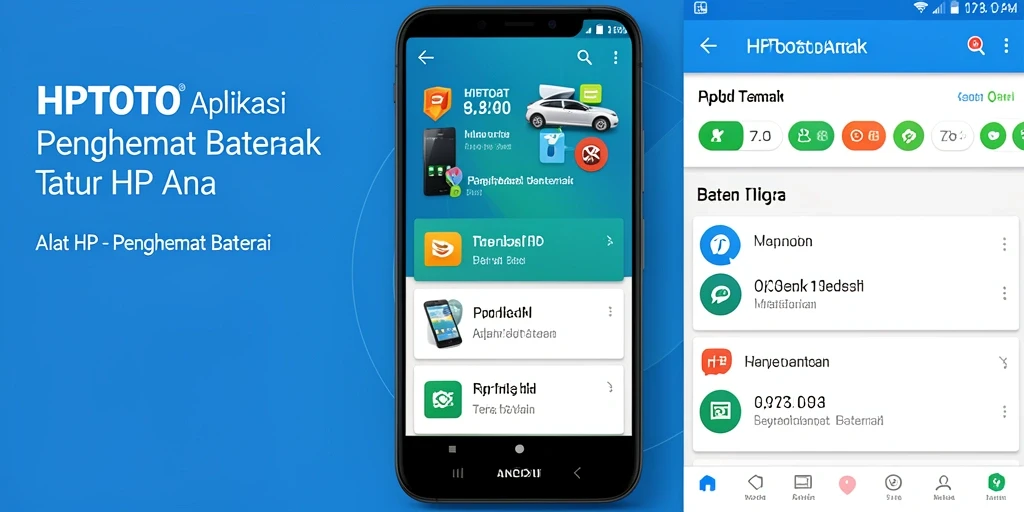 Antarmuka HPTOTO menampilkan fitur penghemat baterai yang intuitif dan mudah digunakan.