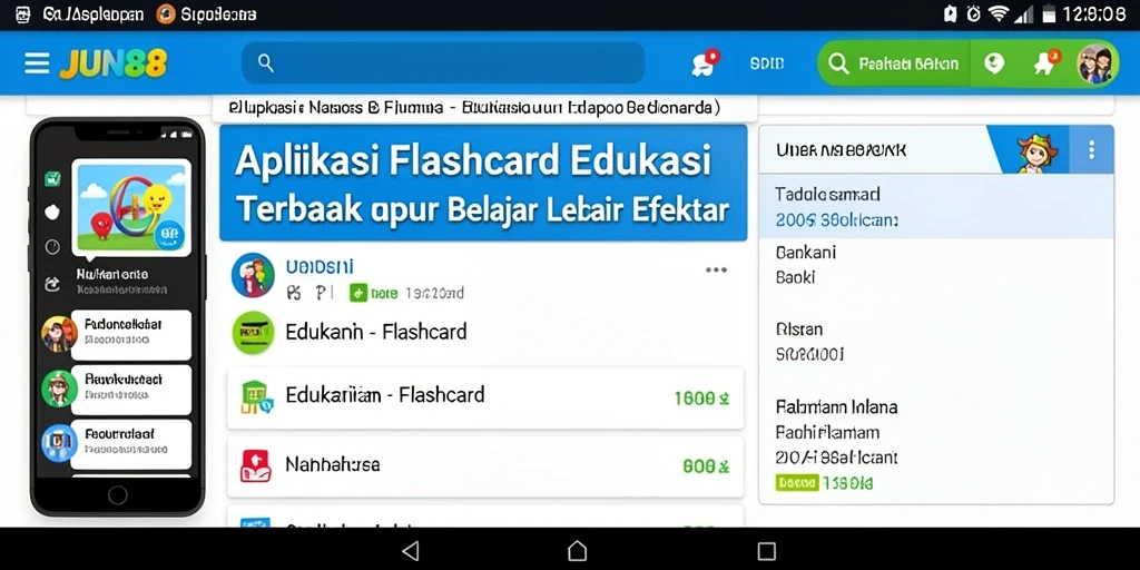 Tampilan antarmuka aplikasi Flashcard yang interaktif dan menarik.