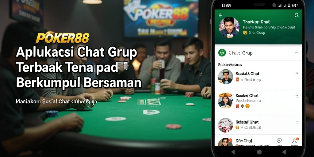 Tampilan antarmuka aplikasi Chat Grup POKER88 yang ramah pengguna.