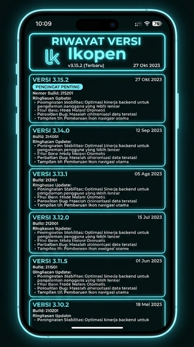 Riwayat Versi Aplikasi lkopen untuk Android